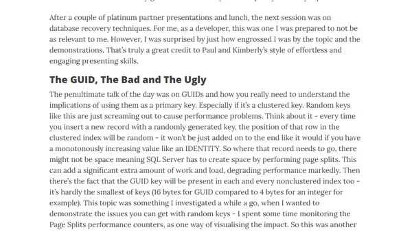 The SQL Server MasterClass Experience