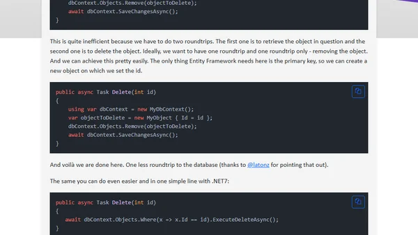 Delete a record without prior loading in Entity Framework