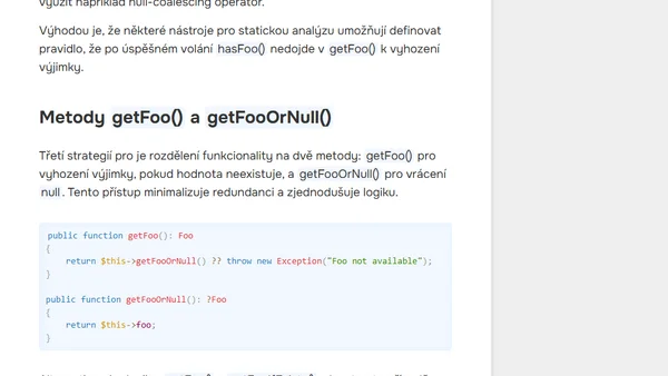 Jak zvládnout gettery, když nemají co vrátit?