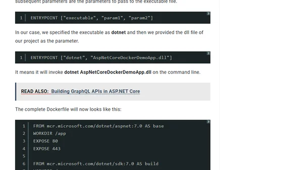 Build and Run ASP.NET Core Apps in Containers