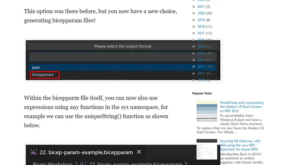 Bicep param files now available, upgrade to v0.18.4!