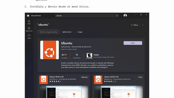 Cómo instalar WSL desde Microsoft Store