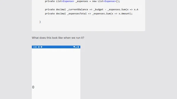 Mobile Blazor Bindings - Layout and Styling