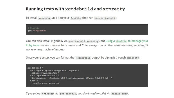 How to run Xcode tests from the terminal