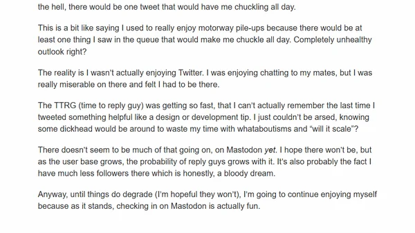 I’m genuinely enjoying social media again