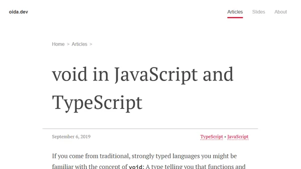 void in JavaScript and TypeScript