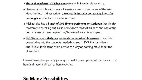 SVG Filters: The Crash Course