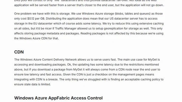 Why MyGet uses Windows Azure