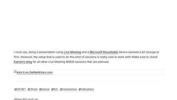 MSDN session on ASP.NET MVC