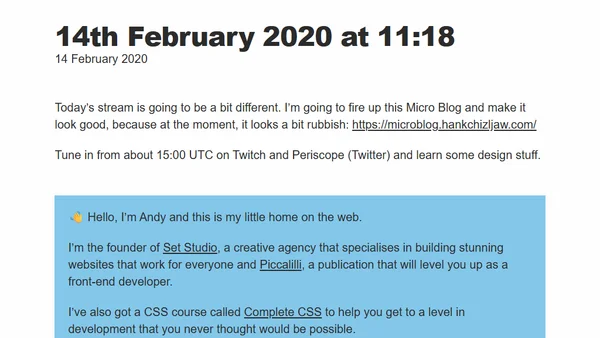 14th February 2020 at 11:18