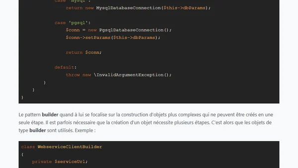 Les patterns "Builder" et "Factory": même combat