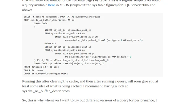 Would you like SQL cache with that?