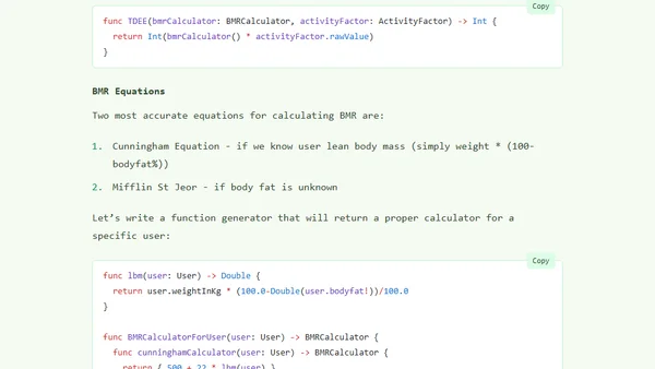A Swift introduction into fitness