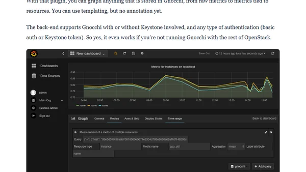 Visualize your OpenStack cloud: Gnocchi & Grafana