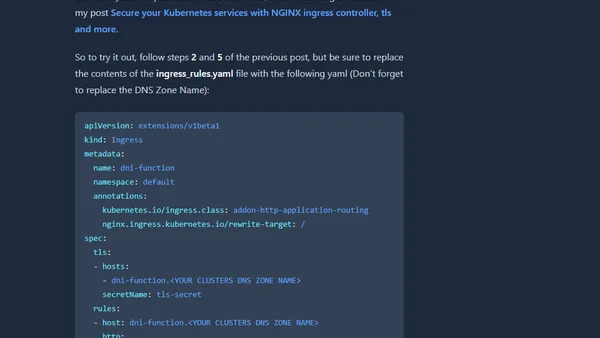 AKS: Configure TLS termination with the http application routing addon