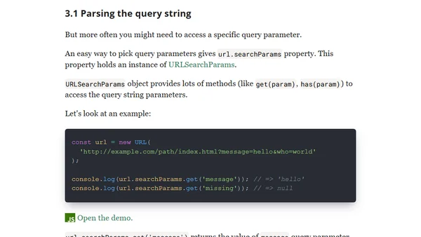 How to Parse URL in JavaScript: hostname, pathname, query, hash