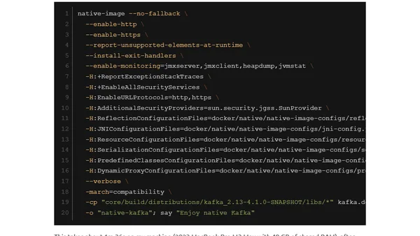 Building a Native Binary for Apache Kafka on macOS
