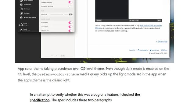 The CSS prefers-color-scheme user query and order of preference