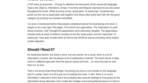 Javascript: The Good Parts