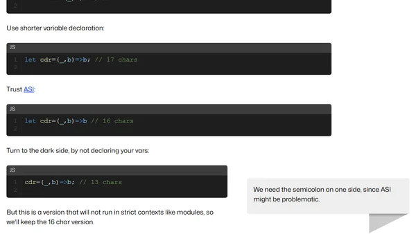 Cons, Car, Cdr and a little golfing