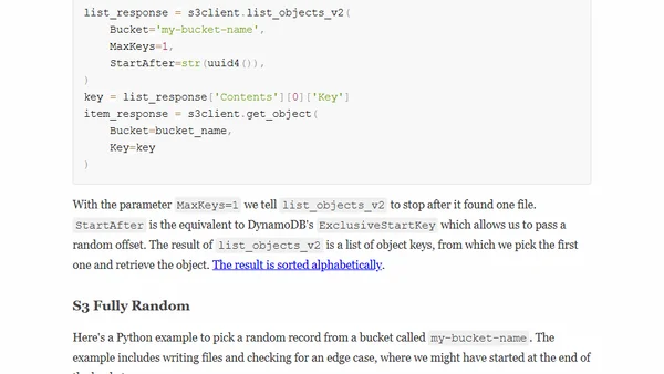 How To Get Random Items From DynamoDB, S3, and Redis