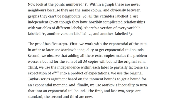 Tail bounds under sparse correlation