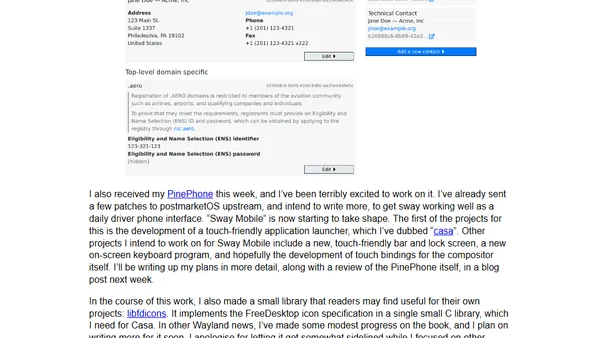 Status update, December 2019