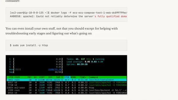 Adventures in the Cloud, Part 94: ECS