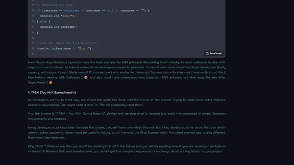 Must Know: Software Engineering Principles for Programming