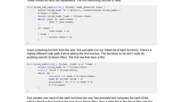 How to write a better bloom filter in C