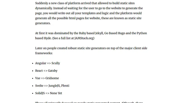 The Concepts of JAMStack 101