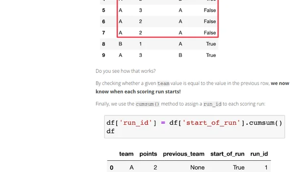 How to calculate "scoring streaks" with pandas 🏀
