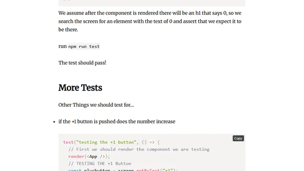 The Basics of React Testing With Jest