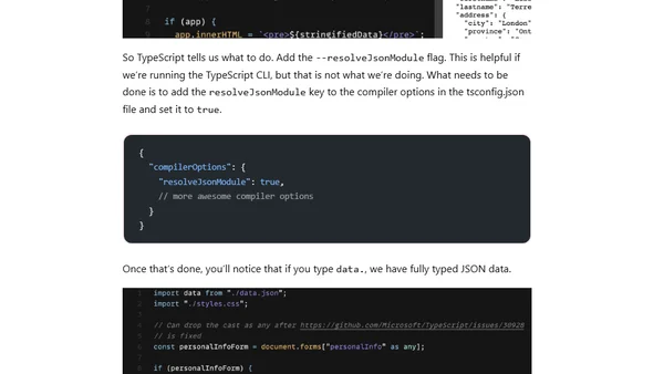 Strongly Typed JSON in TypeScript