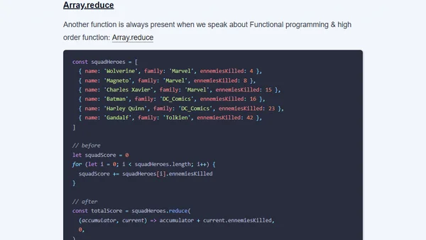 No more for/while loop in JavaScript