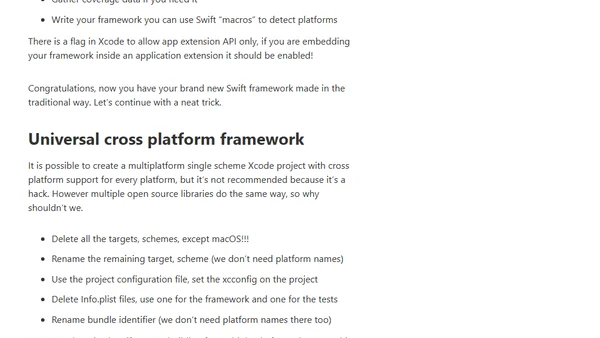How to make a Swift framework?
