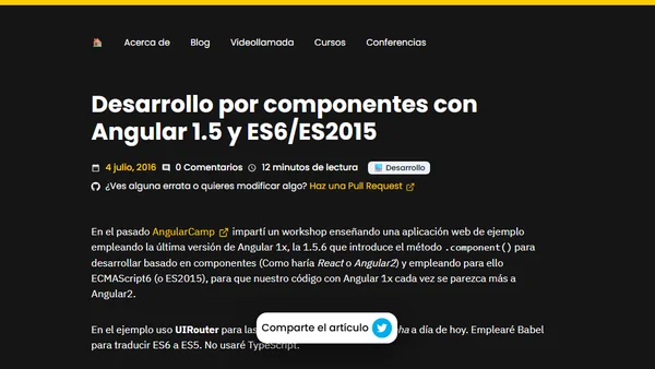 Desarrollo por componentes con Angular 1.5 y ES6/ES2015