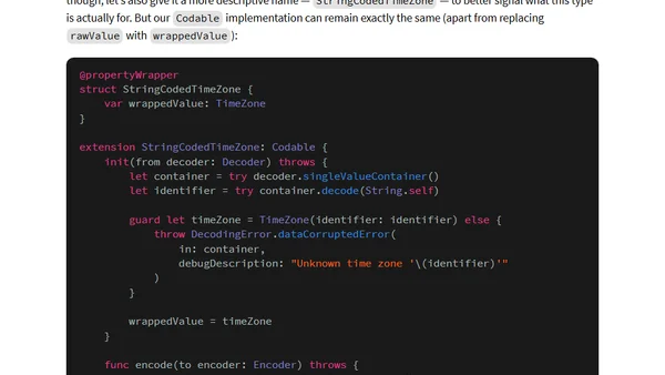 Customizing how an external Swift type is encoded or decoded