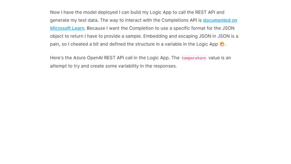 Populating Salesforce environments with test data using OpenAI GPT3 and Azure Logic Apps