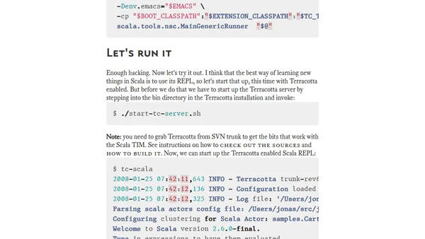 Clustering Scala Actors with Terracotta
