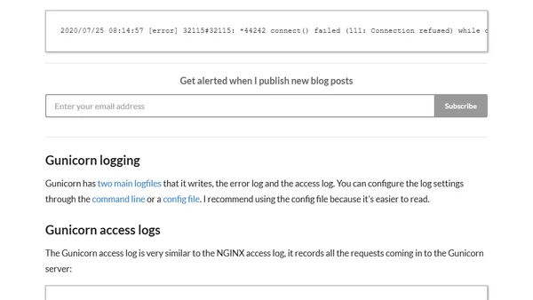 How to manage logs with Django, Gunicorn and NGINX