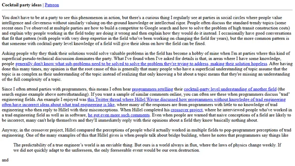 Cocktail party ideas