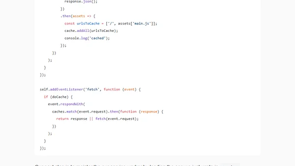 Build a Progressive Web App using React
