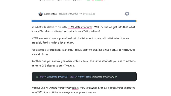 HTML Data Attributes: One of the Original State Management Libraries