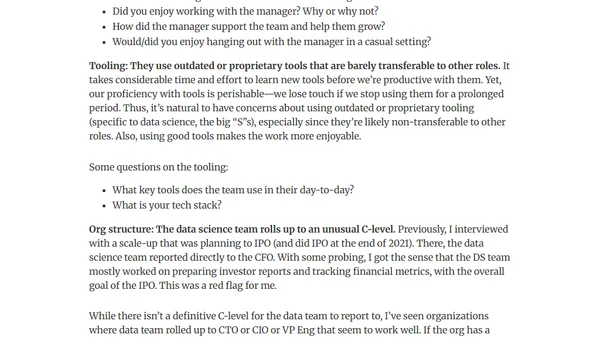 Red Flags to Look Out for When Joining a Data Team