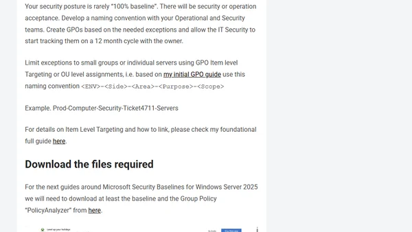 What are Microsoft Security Baselines for Windows Server 2025