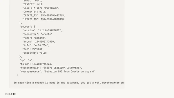 Streaming data from Oracle into Kafka