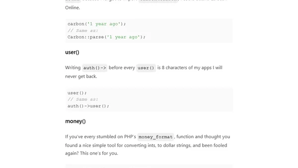 11 Awesome Laravel Helper Functions (that aren't in Laravel)