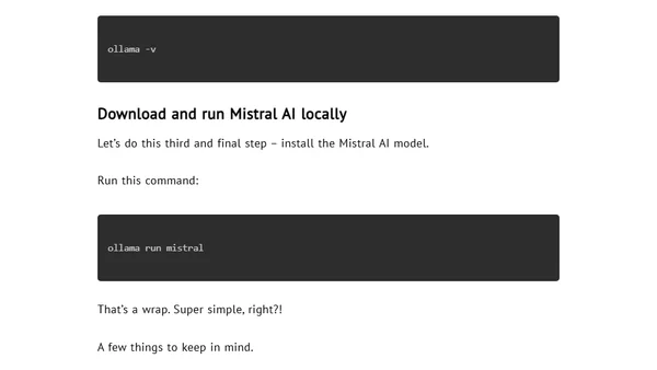 Install Mistral AI on Linux