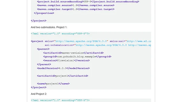 Simplified application versioning with maven